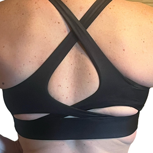 Fabletics Black High Impact Cross-Back Sports Bra